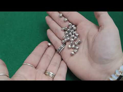 Antique Silver Metal Alloy Beads Barrel Spacer 6mm Pack Of 30