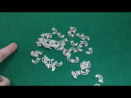 Metal Alloy Moon Charms Antique Silver 17mm Pack Of 50+
