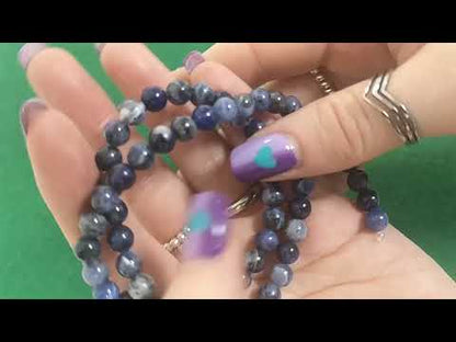 Blue Sodalite Beads Plain Round 6mm Strand Of 60+