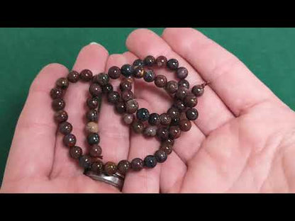 Brown/Blue Pietersite Beads Plain Round 6mm Strand Of 60+