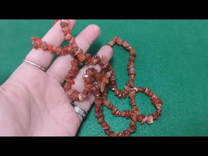 Orange/White Carnelian Beads Chip 5-8mm Long Strand Of 200+