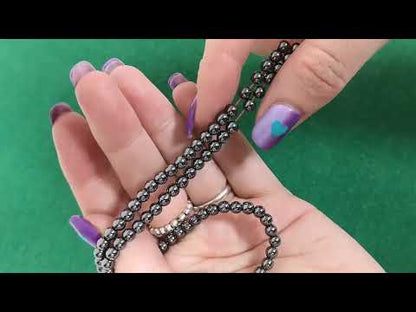 Grey Hematite (Non Magnetic) Beads Plain Round 4mm Strand Of 101+