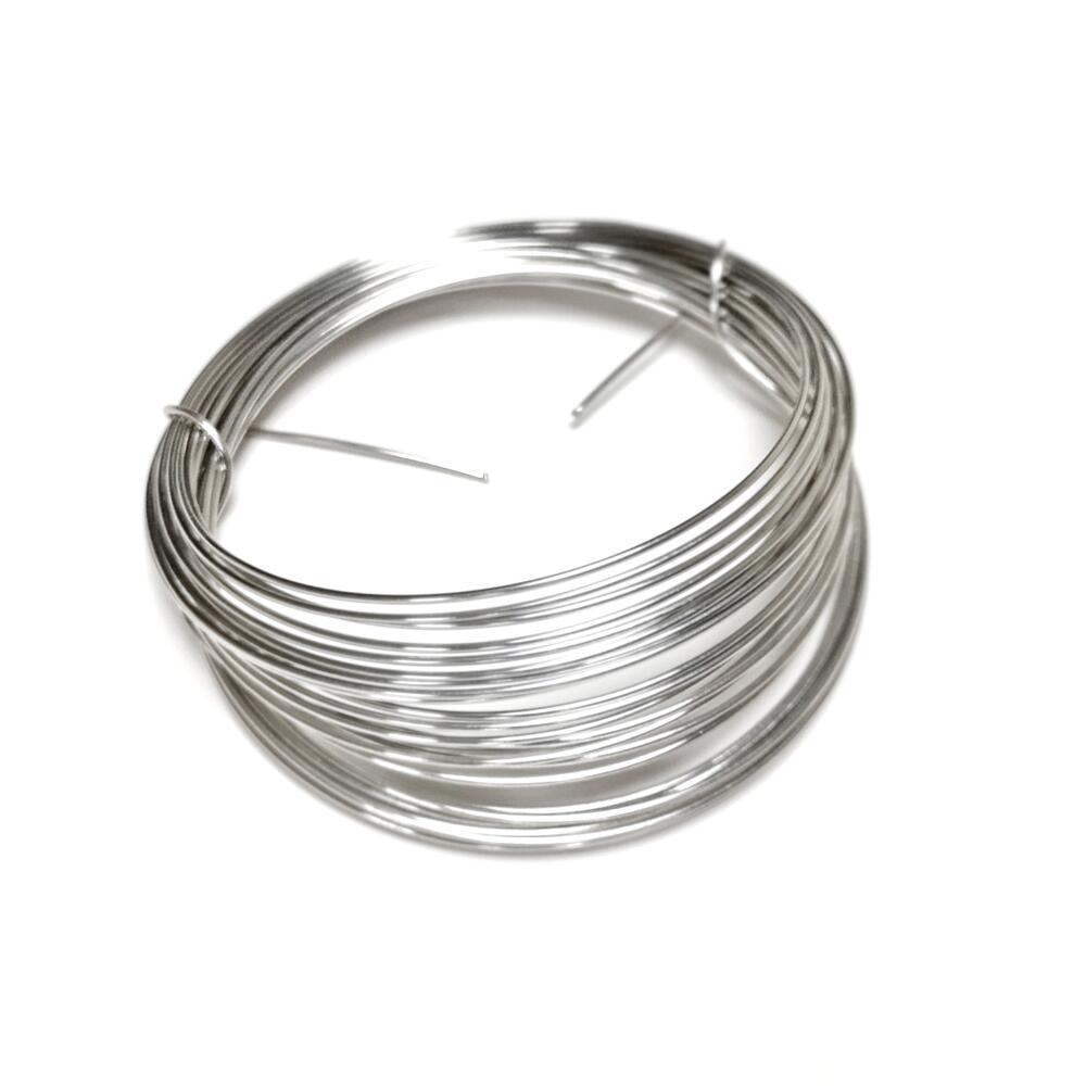 Stainless Steel Craft Wire Silver Unplated 10M Coil 0.6mm Thick-0