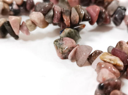 Pink Rhodonite Beads Chip 5-8mm Long Strand Of 200+-0
