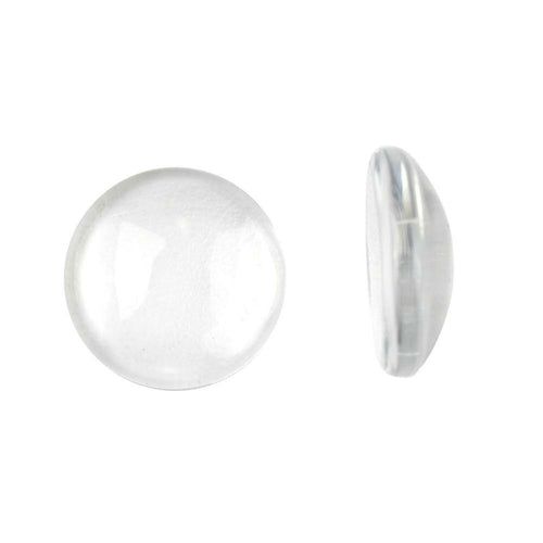 Glass Cabochons Clear Coin Calibrated 12mm Pack Of 30-0