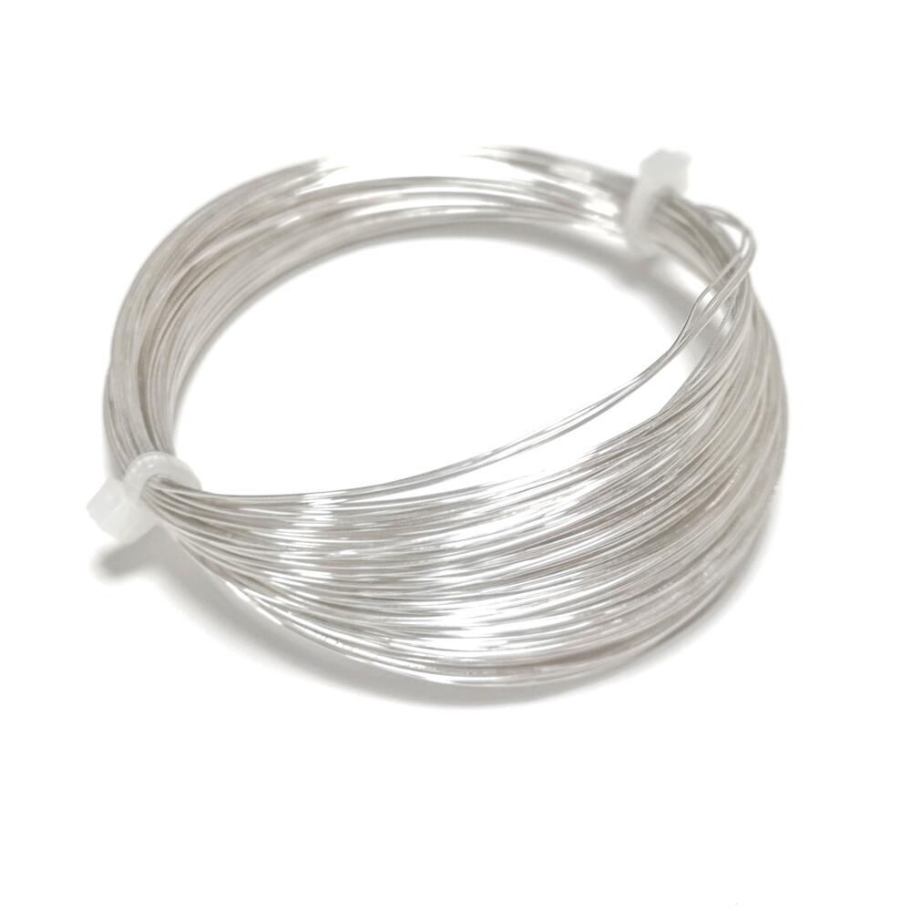 Copper Craft Wire Silver 925 Plated 20M Coil 0.4mm Thick-0