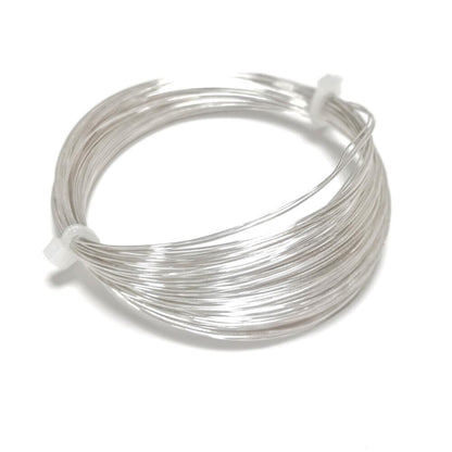 Copper Craft Wire Silver 925 Plated 20M Coil 0.4mm Thick-0