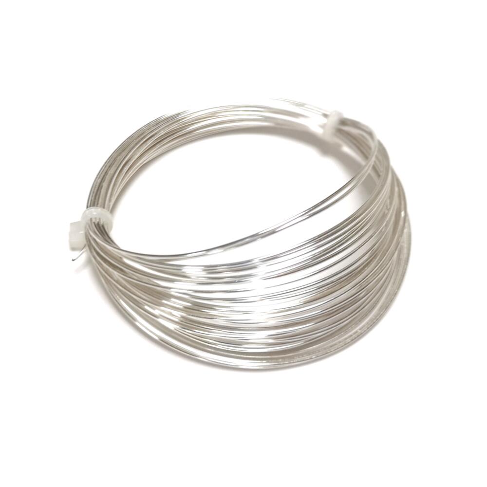 Copper Craft Wire Silver 925 Plated 6M Coil 0.8mm Thick-0