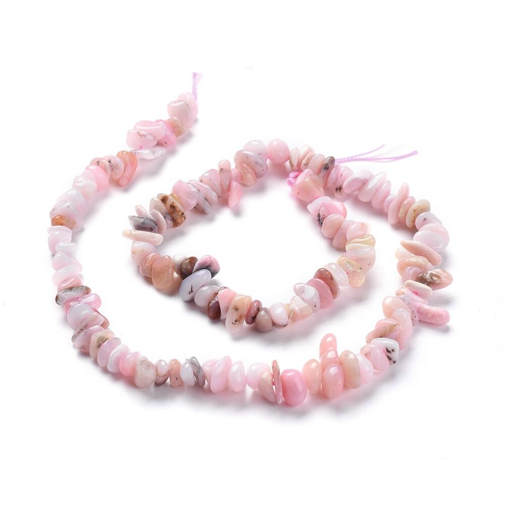 Pink Peruvian Opal Beads Chip 5-8mm Strand Of 120+-0