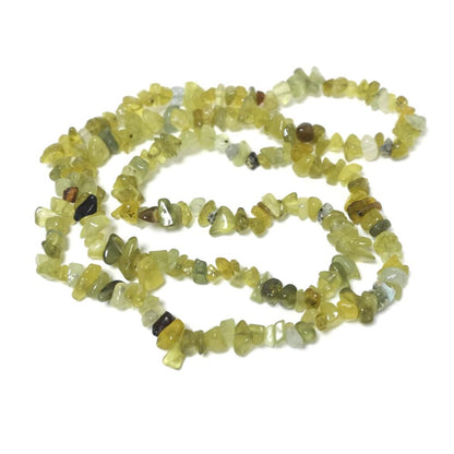 Yellow/Green Serpentine Beads Chip 5-8mm Long Strand Of 200+-0