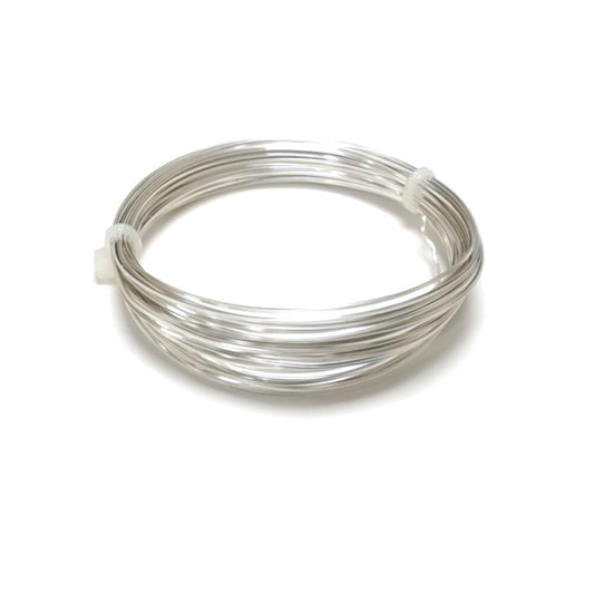 A 6 metre length of copper craft wire, silver 925 plated, square, 0.8m metre length of thick, supplied on a coil