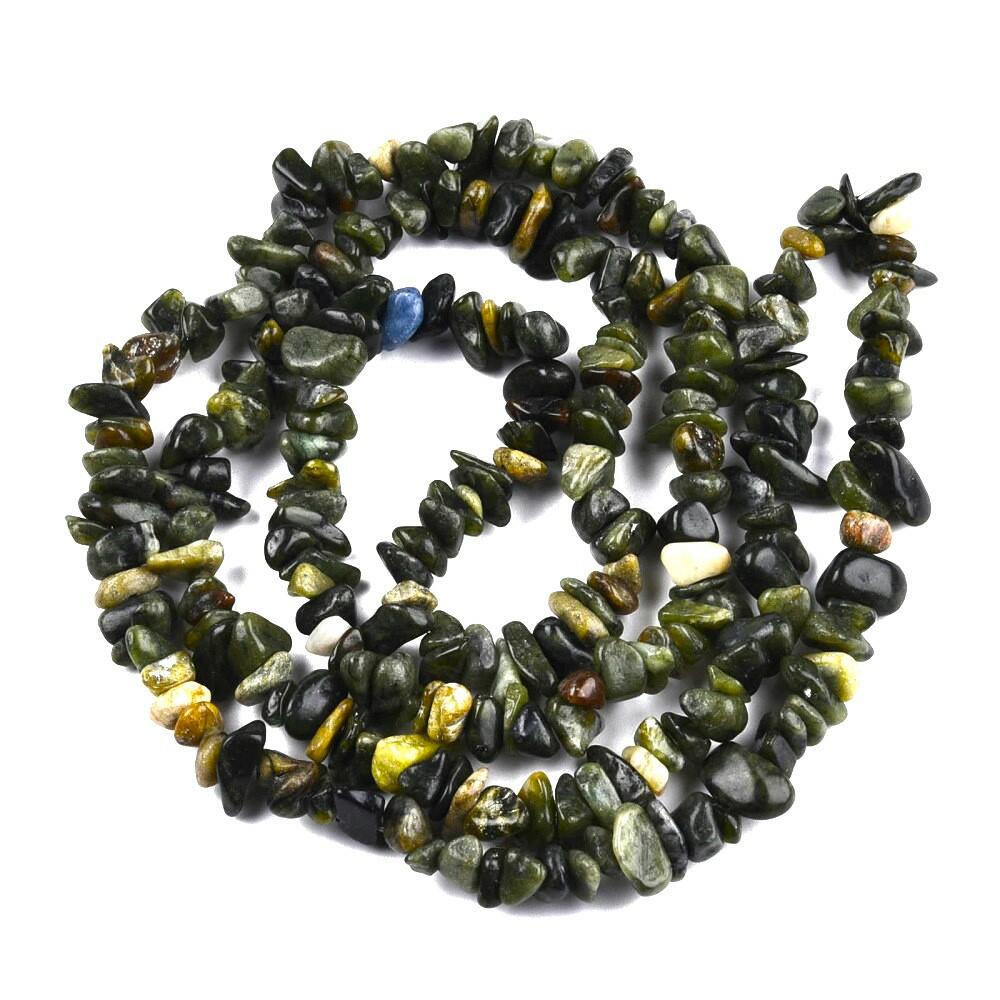 Green Peridot Beads Chip 5-8mm Long Strand Of 200+-0