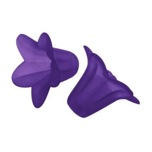 Violet Lucite Beads Flower 12x16mm Pack Of 30-0