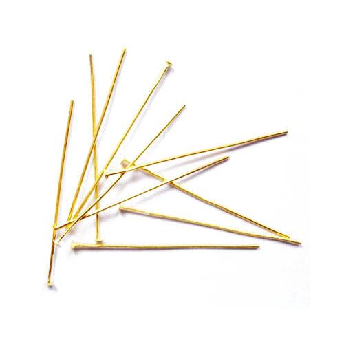 Iron Flat Head Pins Golden 0.7x45mm Pack Of 200+-0