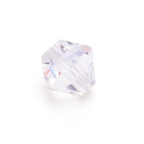 Clear Czech Crystal Beads Faceted Bicone 3mm AB Strand Of 120+-0